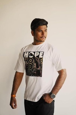 5 iguanas Printed Men Round Neck White T-Shirt
