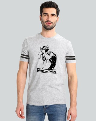 Trends Tower Graphic Print Men Round Neck Grey T-Shirt