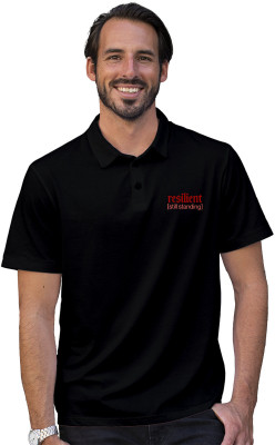 Fighterhero Printed Men Polo Neck Black T-Shirt