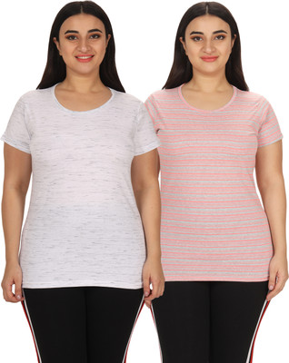 KEOTI Solid Women Round Neck Multicolor T-Shirt