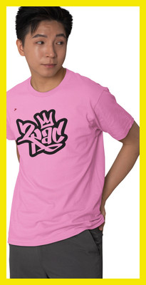 Streetfluencer Printed Men Round Neck Pink T-Shirt