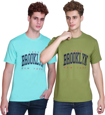 Zeffit Printed Men Round Neck Dark Green, Green T-Shirt