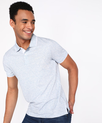 Pepe Jeans Solid Men Polo Neck Blue T-Shirt