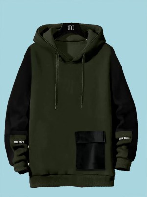 Jump Cuts Printed Men Hooded Neck Green T-Shirt