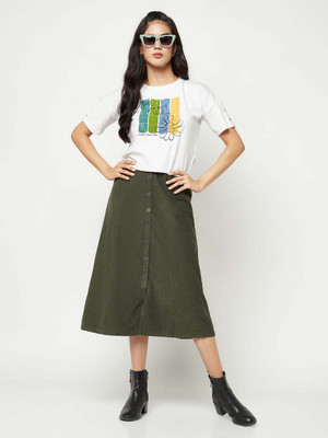 CRIMSOUNE CLUB Printed Women Round Neck White T-Shirt