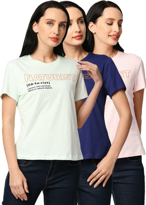 KILLER Graphic Print Women Round Neck Multicolor T-Shirt