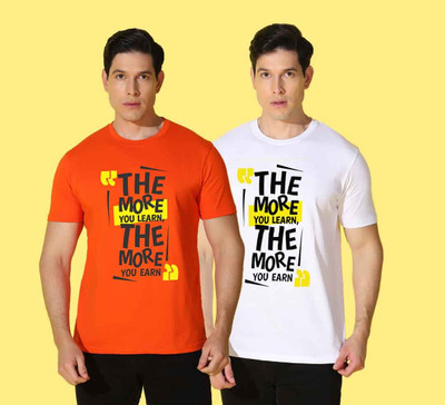 WOOSTRO Typography, Solid Men Round Neck Multicolor T-Shirt