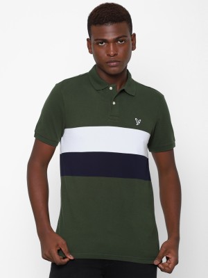 American Eagle Outfitters Solid Men Polo Neck Green T-Shirt