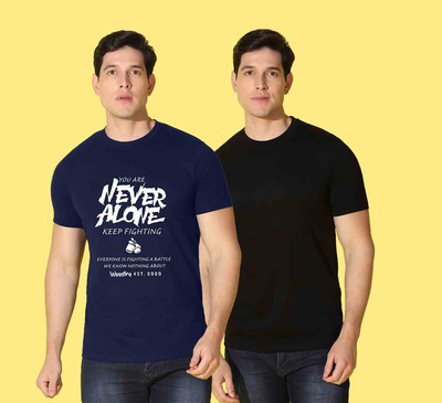 WOOSTRO Typography Men Round Neck Multicolor T-Shirt