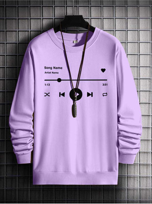 hkCreation Graphic Print Men Round Neck Purple T-Shirt