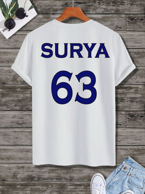 V DAS Printed, Typography Men Round Neck White T-Shirt