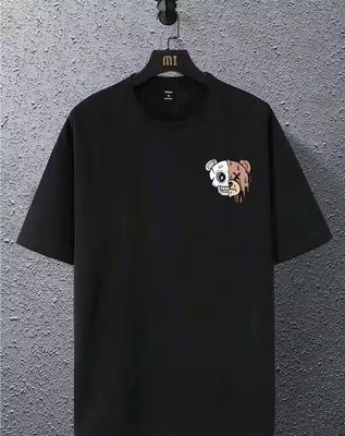 FabryKa Printed, Solid Men Round Neck Black T-Shirt