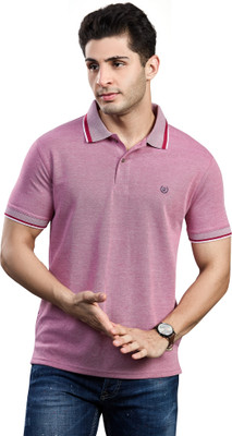 BE POSITIVE Solid Men Polo Neck Maroon T-Shirt