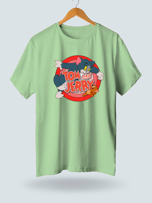 Jack Paris Printed, Typography Men Round Neck Light Green T-Shirt