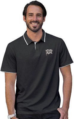 Fighterhero Printed Men Polo Neck Grey T-Shirt