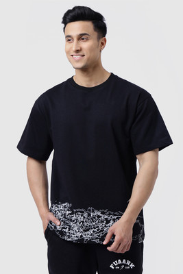 FuaarK Solid Men Round Neck Black T-Shirt