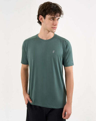 DCYPHR Solid Men Round Neck Green T-Shirt