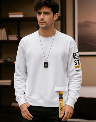 Autna Printed Men Round Neck White T-Shirt