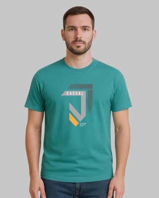 DRIPTHREAD Printed Men Crew Neck Light Green T-Shirt