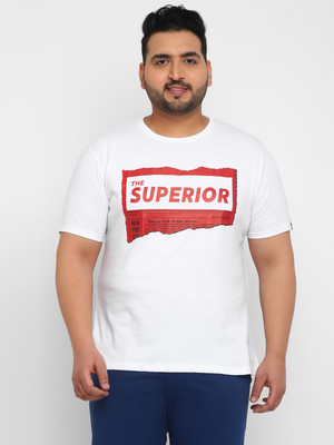 Urbano Plus Graphic Print Men Round Neck White T-Shirt