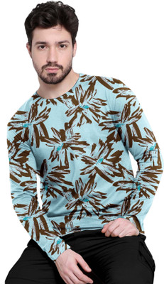 FTX Printed Men Round Neck Light Blue T-Shirt