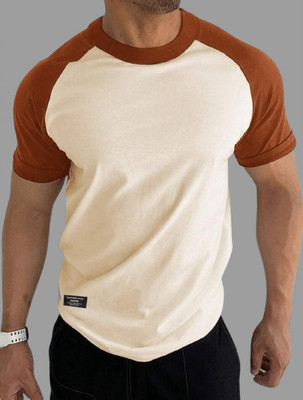 Mark TP Self Design Men Round Neck Multicolor T-Shirt