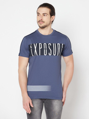 CANTABIL Printed Men Round Neck Blue T-Shirt