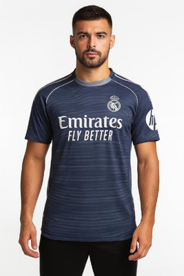 YUTU Printed Men Round Neck Blue T-Shirt