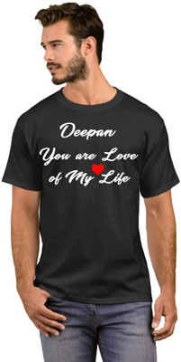 GNS Nationnal Printed Men Round Neck White, Black T-Shirt