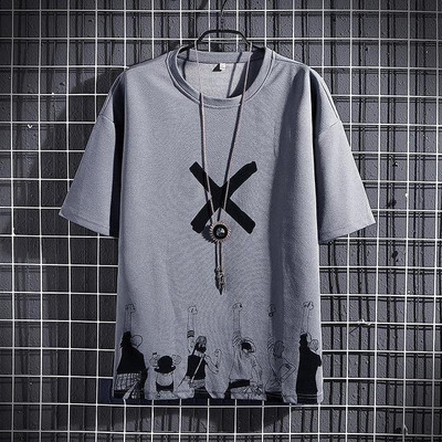 NB NICKY BOY Printed Men Round Neck Grey T-Shirt