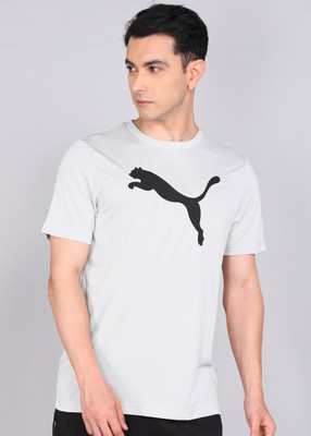 PUMA Printed Men Crew Neck Grey T-Shirt