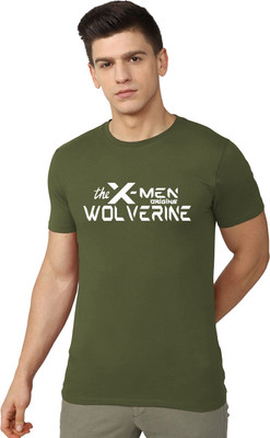 OrrganicChics Printed Men Round Neck Green T-Shirt