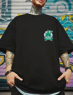 Benny Brooks Graphic Print Men Round Neck Black T-Shirt