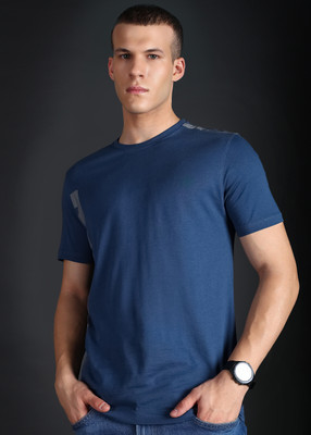 DUCATI Printed Men Round Neck Blue T-Shirt