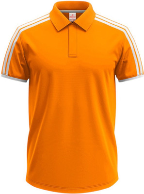 click n buy Striped Men Polo Neck Multicolor T-Shirt