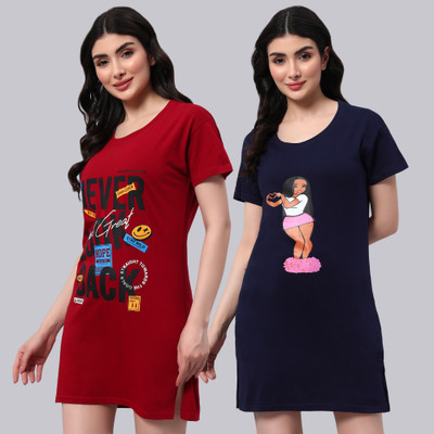 ZEPPI Printed Women Round Neck Multicolor T-Shirt