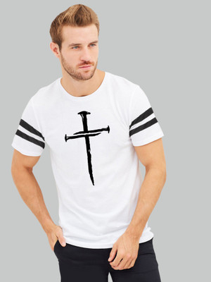 Trends Tower Printed Men Round Neck White T-Shirt