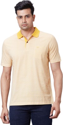 COLORPLUS Printed Men Polo Neck Yellow T-Shirt