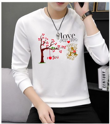 IWF Printed Men Round Neck White T-Shirt