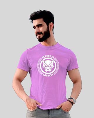 JP Creation Printed, Typography Men Round Neck Purple T-Shirt