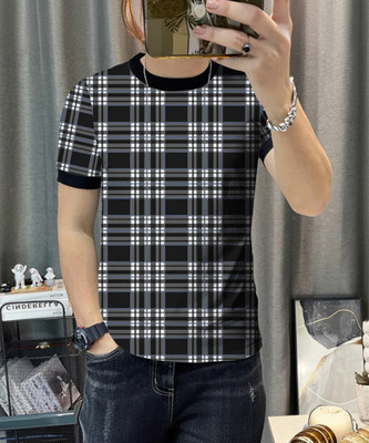 KAJARU Printed Men Round Neck Grey T-Shirt
