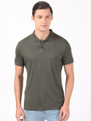 JOCKEY Solid Men Polo Neck Dark Green T-Shirt
