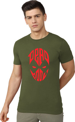 London Crew Graphic Print Men Round Neck Green T-Shirt