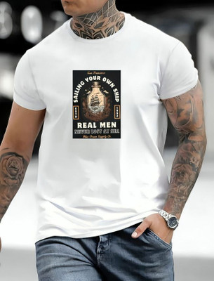 DAKU FASHION Printed Men Round Neck Multicolor T-Shirt
