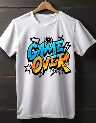 TDFASHIONNS Graphic Print Men Round Neck White T-Shirt