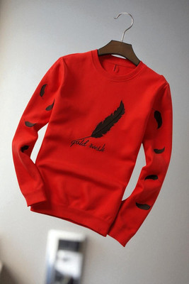 FASHIUM Printed Men Round Neck Red T-Shirt