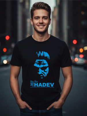 Uniplanet Store Printed Men Round Neck Black T-Shirt