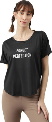 MKH Graphic Print Women Crew Neck Black T-Shirt