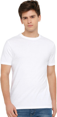 EAZYTEK Solid Men Round Neck White T-Shirt