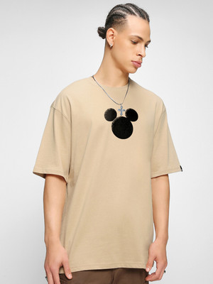 BEWAKOOF Graphic Print Men Round Neck Brown T-Shirt